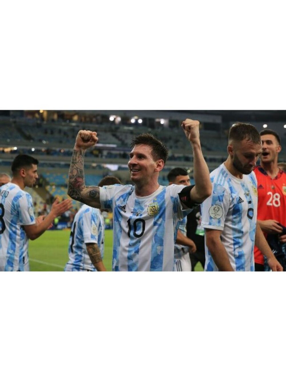 Messi Argentina 2020 2021 2022 COPA AMERICA FINAL Soccer Jersey BNWT XL - Picture 9 of 9